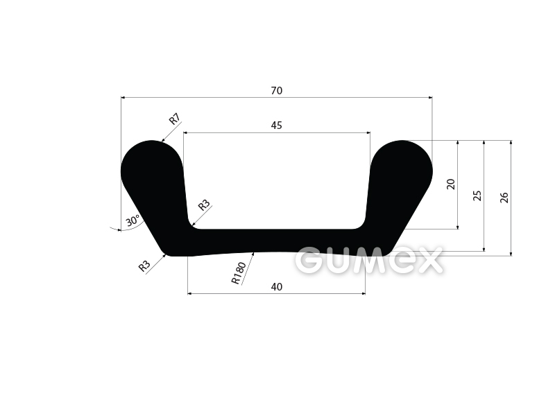 GUMMIPROFILE FÜR WASSERBAUTEN U-FORM
